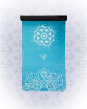 Velúr jógaszőnyeg, mandala mintás, kék